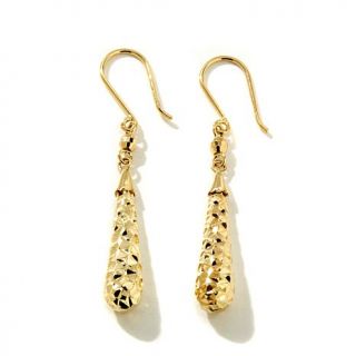 Michael Anthony Jewelry® 14K Gold Tapered Elongated Diamond Cut Drop Earrin   7894136