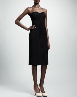 Lanvin Strapless Bustier Dress, Black