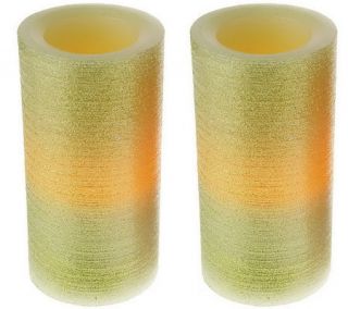 CandleImpressio Set of 2Scented 6 Flameless ShimmerCandles with Timer —