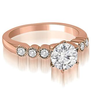 AMCOR 0.76 Cttw Round Cut 18K Rose Gold Diamond Bridal Set 1
