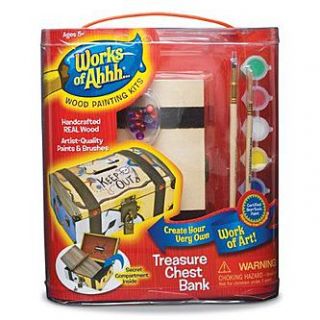 MASTERPIECES Works of Ahhh Treasure Chest Bank Painting Kit   Toys