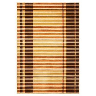 Kas Rugs Stripe up the Bands Earthtone 5 ft. 3 in. x 7 ft. 7 in. Area Rug LIF547553X77