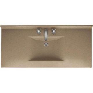 Swan Contour 49 in. W x 22 in. D x 10 1/4 in. H Solid Surface Vanity Top in Barley with Barley Basin CV2249 091