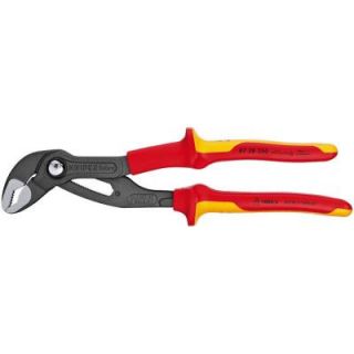 KNIPEX Heavy Duty Forged Steel 10 in. Cobra Pliers with 61 HRC Teeth and 1,000 Volt Insulation 87 28 250 SBA