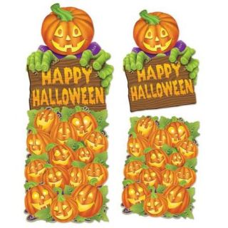 Club Pack of 24 Green and Orange Jumbo Pumpkin Patch Cutout Decorations 24"