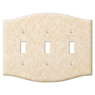 Creative Accents Steel 3 Toggle Wall Plate   Honey 9VHN103