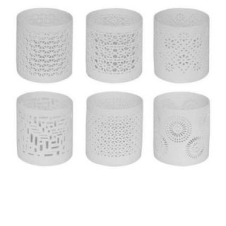Home Decorators Collection Milaya 3 in. H White Ceramic Votive (Set of 6) 2341700410