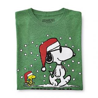 Snoopy Mens Christmas Graphic T Shirt   Chillin   Clothing, Shoes