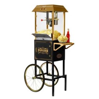Nostalgia Electrics 59 in. Old Fashioned Movie Time Popcorn Cart in Black CCP1000BLK
