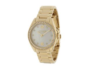 COACH Tristen Gold Plated Crystal Bracelet Watch White/Gold