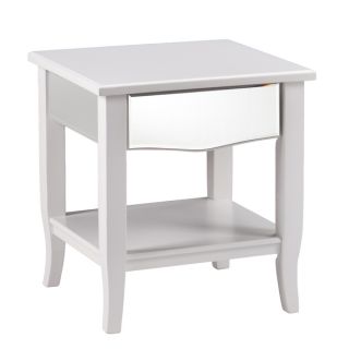 Upton Home Montmarth White Mirrored End Table   Shopping