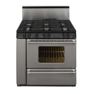 Premier 6 Burner Freestanding 3.9 cu ft Gas Range (Stainless) (Common 36 in; Actual 36 in)