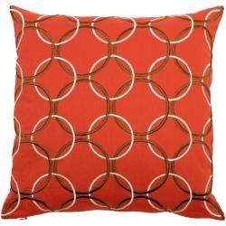Coventry Red/ Brown Geometric Decorative Pillow  