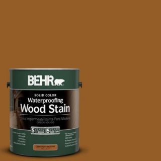 BEHR 1 gal. #SC 134 Curry Solid Color Waterproofing Wood Stain 21301