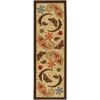 Ottomanson Saras Kitchen Beige Paisley Rug (110 x 7)