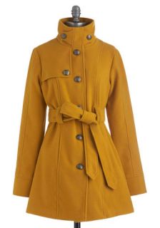 Jack by BB Dakota South Bank Stroll Coat in Goldenrod  Mod Retro Vintage Coats