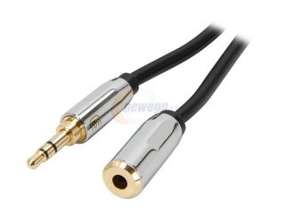 Accessory Power DS 35MM001 6FT DataStream Black 6 Feet 3.5mm Stereo Extension Cable