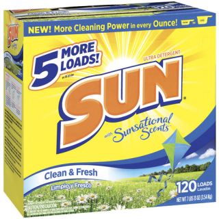 Sun with Sunsational Scents Clean & Fresh Powder Laundry Detergent, 125 oz
