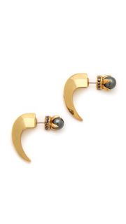 Rebecca Minkoff Curbs Front Back Stud Earrings