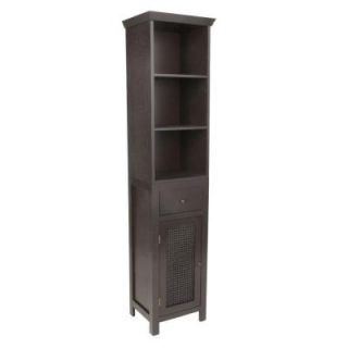 Elegant Home Fashions Savannah 65 in. W Tall Linen Tower in Dark Espresso HD17831