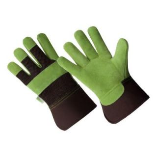 HANDS ON Large Men’s Premium Cow Suede Green Leather Palm LP4450 L/XL