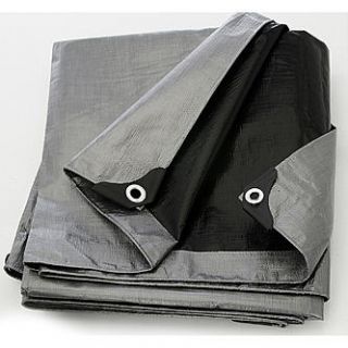 BOEN 9 x 12 Silver/Black Tarp 14x14 weave   Automotive   Exterior