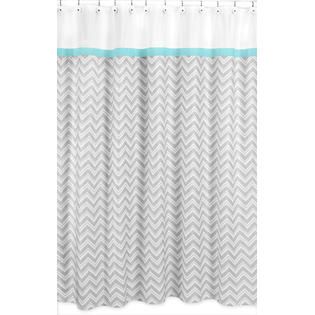 Sweet Jojo Designs Gray and Turquoise Zig Zag Collection Shower