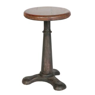 Timbergirl Industrial Reclaimed Wood and Iron Stool (India)