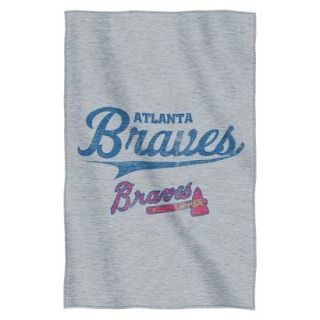 Braves Sweatshirt Throw   Grey (84 L x 54 W)