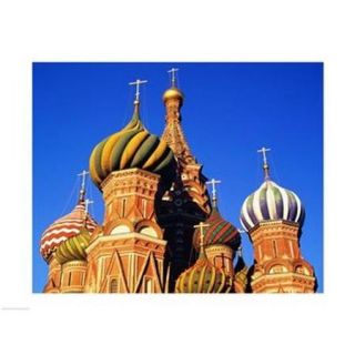 High section view of a cathedral, St. Basil's Cathedral, Moscow, Russia Poster Print (24 x 18)