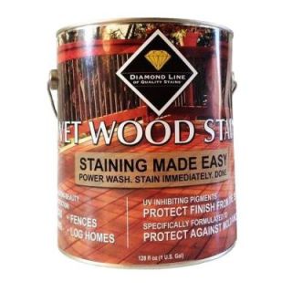 Wet Wood Stain 1 gal. Western Brown Semi Transparent Exterior Stain 501 00