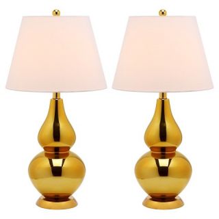 Safavieh Table Lamp   Gold/White