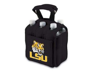 Picnic Time PT 608 00 179 294 0 Louisiana State Fightin Tigers Beverage Buddy Six Pack in Black
