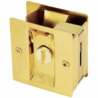 Design House 202838 Rectangular Privacy Pocket Door Passage, Polished Brass Finish
