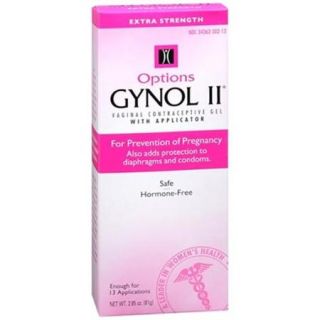 Options Gynol II Vaginal Contraceptive Jelly Extra Strength 2.85 oz (Pack of 4)
