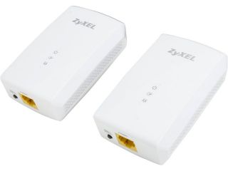 ZyXEL PLA5206KIT HomePlug AV2 AV1000 Powerline Gigabit Ethernet Adapter, Up to 1000 Mbps
