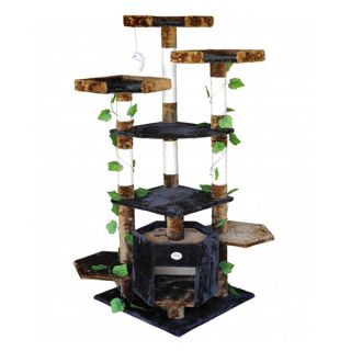 Go Pet Club 67 inch High Brown/ Black Cat Tree Furniture  