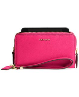 COACH MADISON DOUBLE ZIP PHONE WALLET IN LEATHER