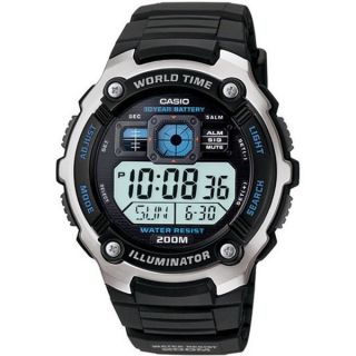 Casio Mens Core AE2000W 1AV Black Resin Quartz Watch with Digital