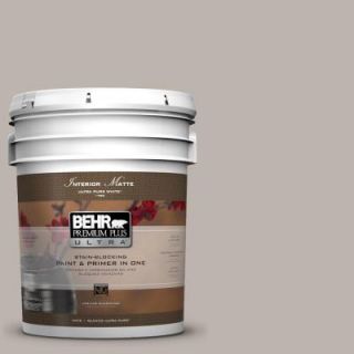 BEHR Premium Plus Ultra 5 gal. #PPU18 12 Graceful Gray Flat/Matte Interior Paint 175005