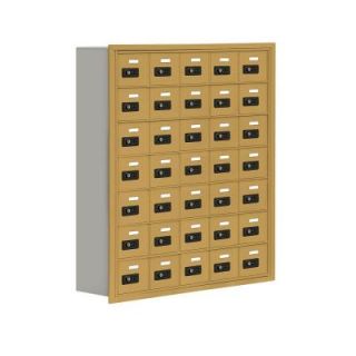 Salsbury Industries 19000 Series 37 in. W x 42 in. H x 8.75 in. D 35 A Doors R Mounted Resettable Locks Cell Phone Locker in Gold 19078 35GRC