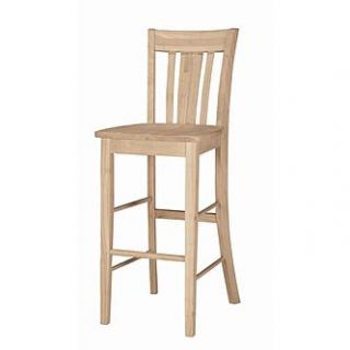 International Concepts San Remo Stool 30 Seat Height Unfinished