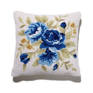 Clever Carriage Home Bella Rose Handcrafted Hooked Pillow   7552479