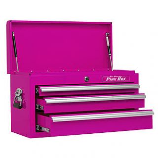 The Original Pink Box 26 inch 3 Drawer Pink Top Chest   Tools   Tool