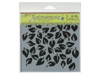 Crafters Workshop TCW6X6 464 Crafters Workshop Template 6 in. X6 in.  Dancing Leaves