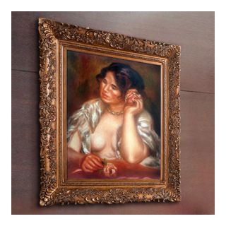 Gabrielle with a Rose, 1911 by Renoir Framed Painting Print on Canvas