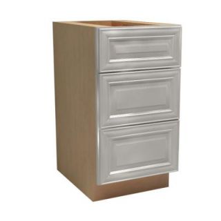 Home Decorators Collection 12x34.5x24 in. Brookfield Assembled Base Drawer Cabinet with 3 Drawers in Pacific White BD12 BPW