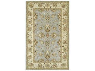 Anabelle Spa Blue Hand tufted Wool Area Rug (8' x 10')