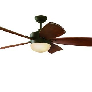 Harbor Breeze Saratoga 60 in Oil Rubbed Bronze Downrod Mount Indoor Ceiling Fan with Light Kit and Remote