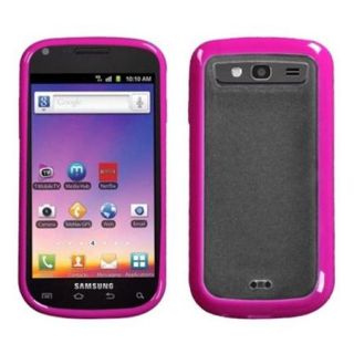 Insten Transparent Clear/Solid Hot Pink Case Cover For Samsung T769 Galaxy S Blaze 4G